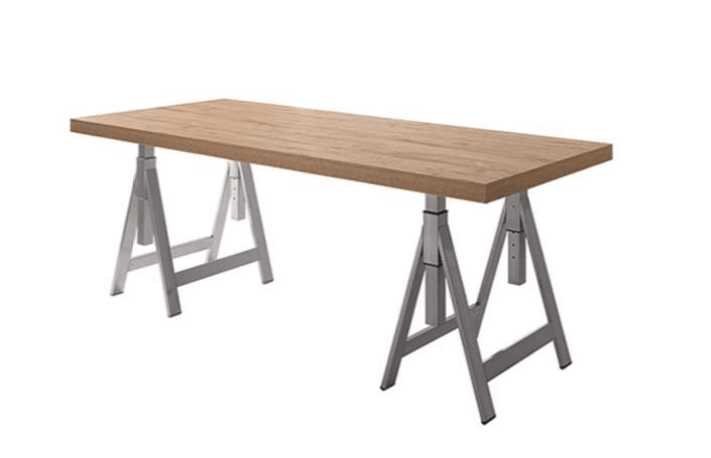 tavolo per ufficio con cavalieri di design stile industriale