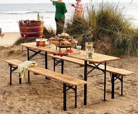 pic nic di pasquetta tavolo pieghevole con panche per la spiaggia tuttoferramenta