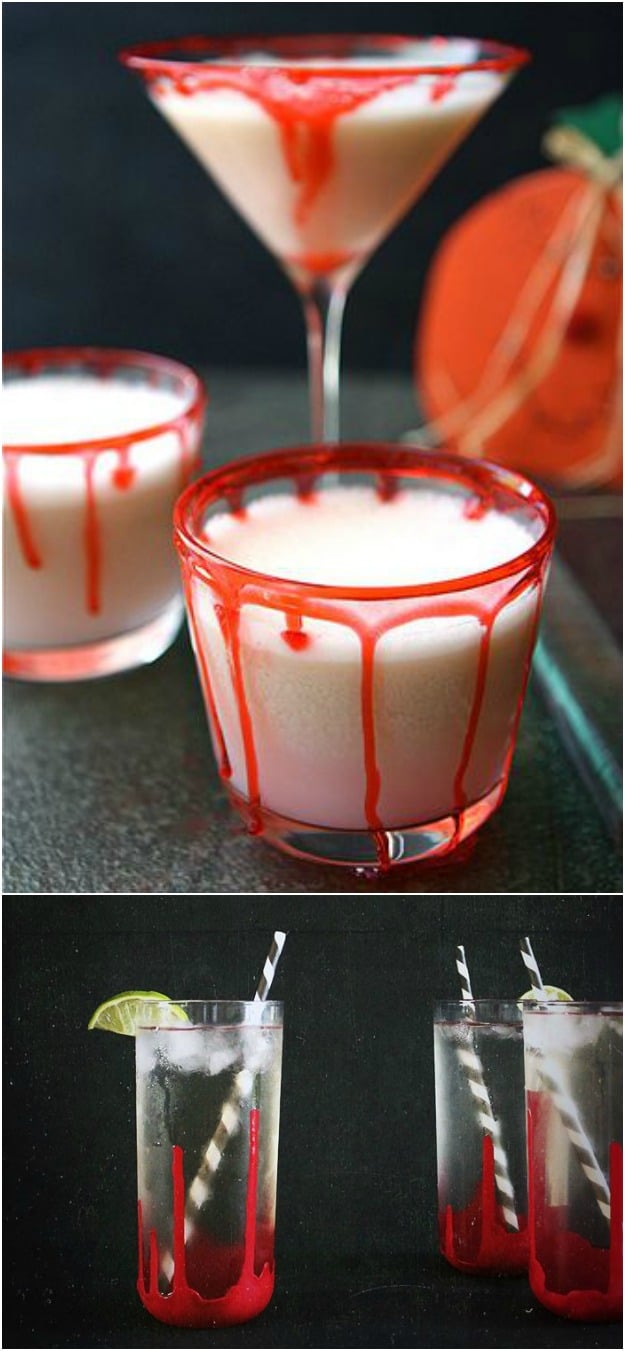 come realizzare bicchieri con sangue finto per halloween