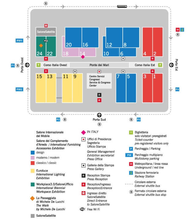 mappa salone del mobile milano 54° edizione salone internazionale del mobile settimana del design olivari fusital opinion ciatti tuttoferramenta